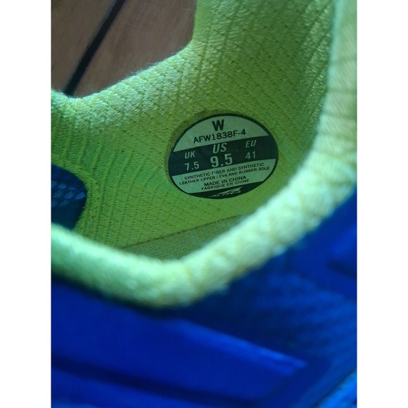 Altra Womens Duo Blue Yellow Road Running Shoes Lace Up Low Top Sz 9.5 - Picture 9 of 9